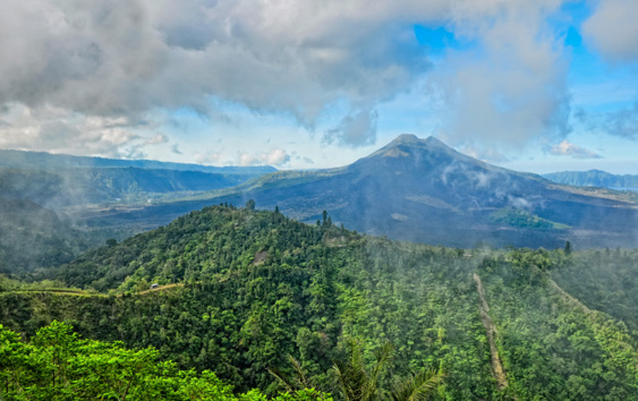 Volcano mount Gunung Batur, Kintamani, Bali